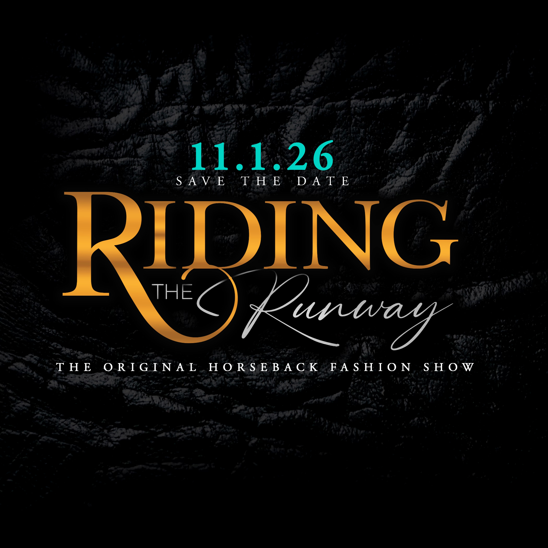 Riding the Runway save the date, 11.1.26